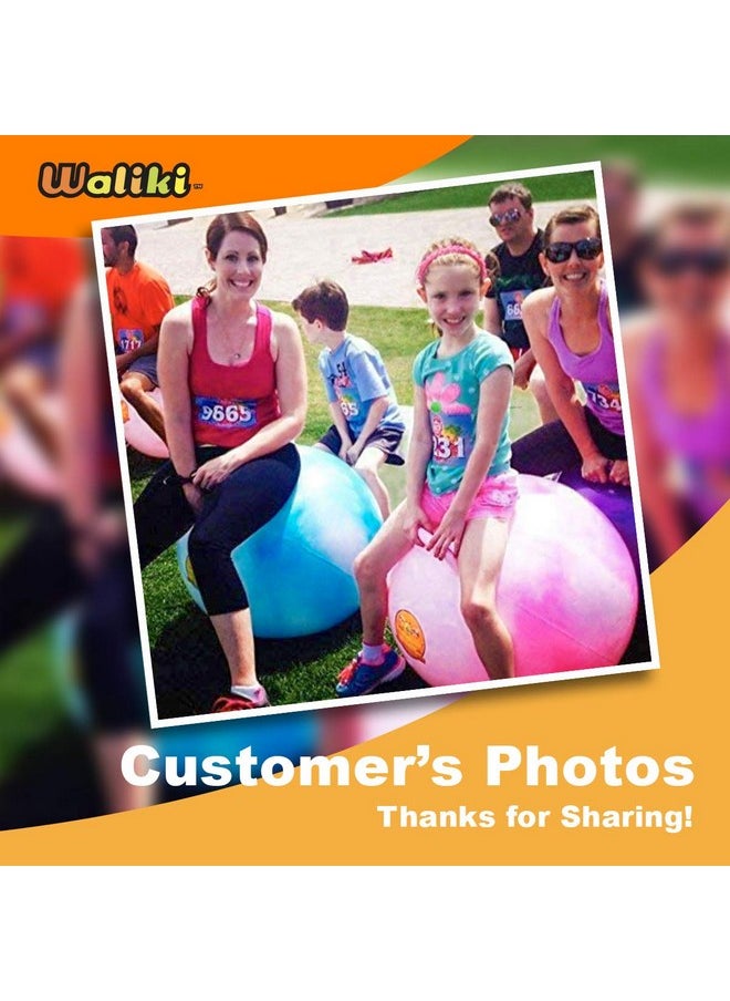 WALIKI TOYS Hopper Ball For Adults (Hippity Hop Ball, Hopping Ball, Bouncy Ball With Handles, Sit & Bounce, Space Hopper, Kangaroo Bouncer, Jumping Ball, 29 Inches, Hurricane Pink, Pump Included)