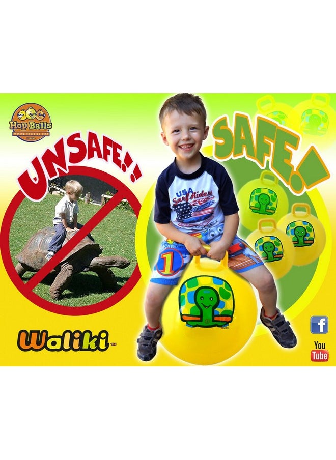 WALIKI Hopper Jumping Ball for Kids Ages 3-6 | 18” Outdoor Toy for Backyard Games & Tag Play | Active Play Ball Yellow