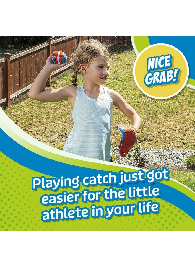 Get Outside Go! Easy Catch Ball & Glove Set Super Sport Outdoor Active Play Baseball by Toysmith (Packaging May Vary) Small