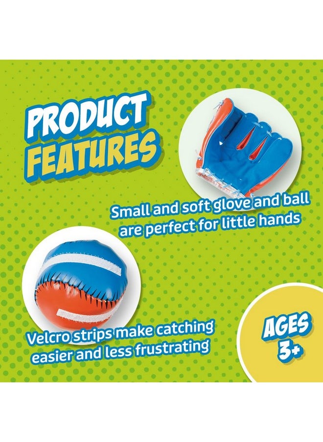 Get Outside Go! Easy Catch Ball & Glove Set Super Sport Outdoor Active Play Baseball by Toysmith (Packaging May Vary) Small