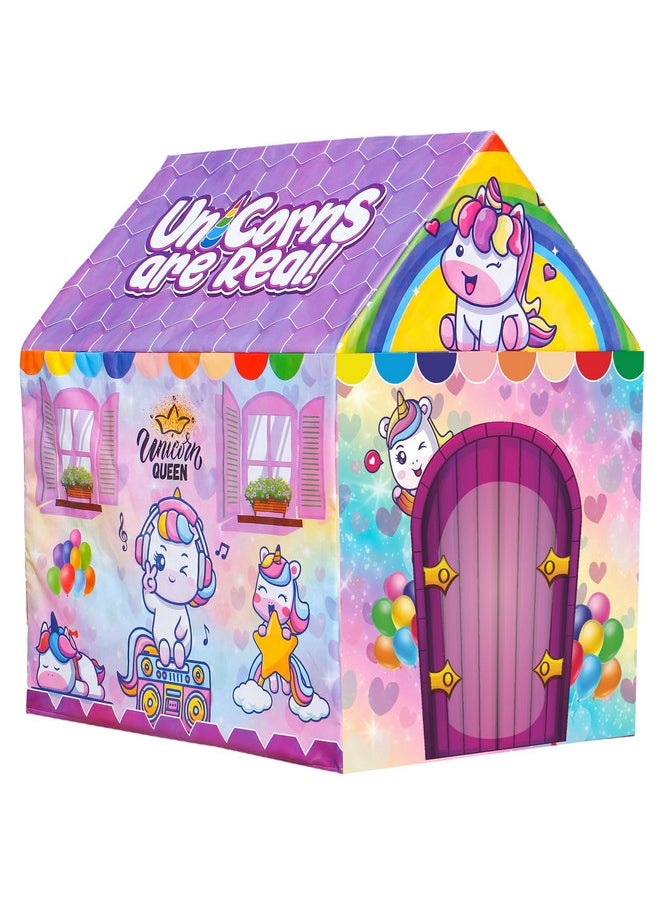 Zest 4 Toyz Unicorn Foldable Tent House for Girls Kids 5 +Yrs Hut Style Tent House for Girls-Size-110 cm,Pink, Tent House Theme