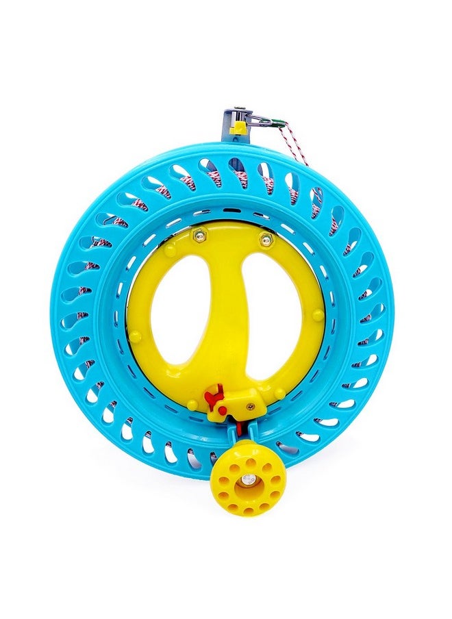 emma kites 8.7in Lockable Kite Reel Winder with 500Ft 120Lb Dacron Kite Line Smooth Rotation for Single Line Kite Flying Inflatable Delta Octopus Kites