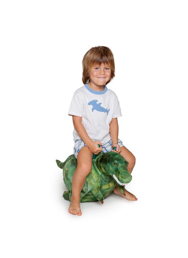 WALIKI PBl-Dino T-REX Hopper Ball | Green Hippity Hop | Jumping Hopping Ball | Sit & Bounce (Large: Ages 6-9, Dino)