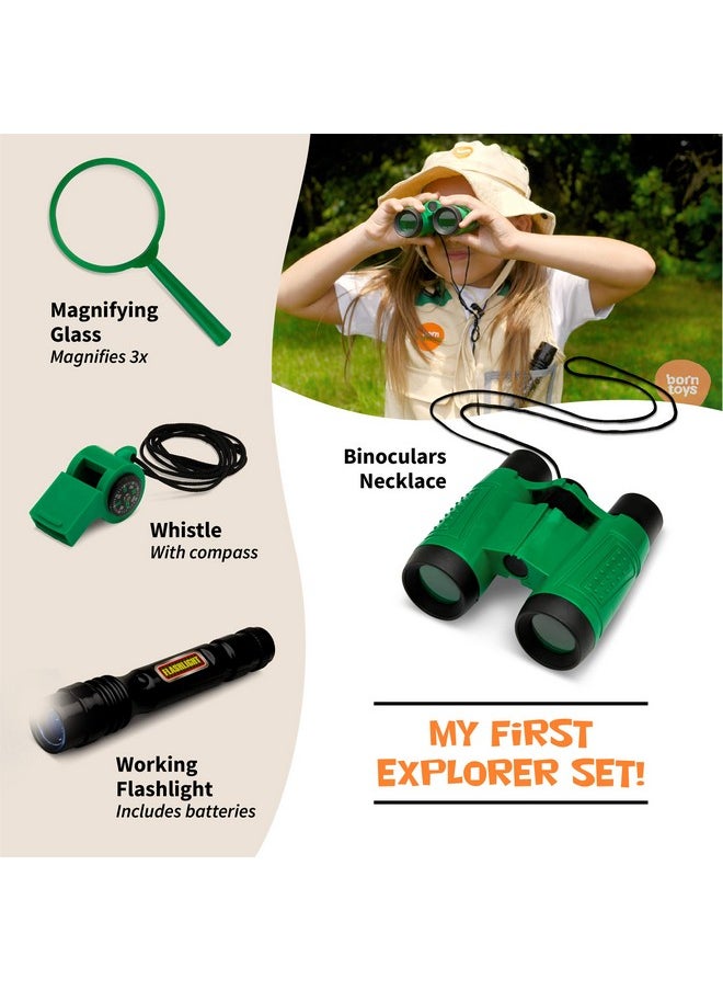 Born Toys Kids Costumes Set, 3-in-1 Dress Up & Pretend Play, Ages 3-7, Washable (Deluxe Explorer)