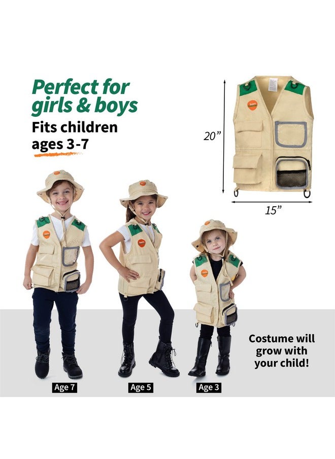 Born Toys Kids Costumes Set, 3-in-1 Dress Up & Pretend Play, Ages 3-7, Washable (Deluxe Explorer)