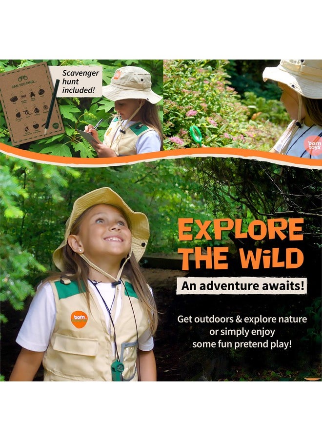 Born Toys Kids Costumes Set, 3-in-1 Dress Up & Pretend Play, Ages 3-7, Washable (Deluxe Explorer)