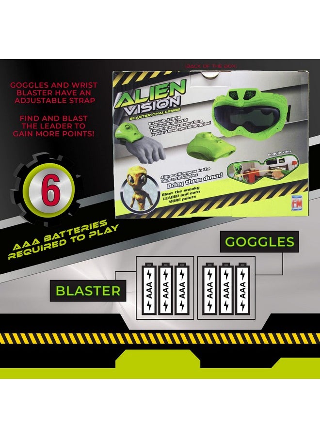Fotorama Alien Vision Action Game New Version, Shoot Roaring Aliens, Wrist Blaster, Space Goggles, Indoor, Outdoor & Dark Play, Hand-Eye Coordination, Motor Skills, Fun Challenging Games for Kids