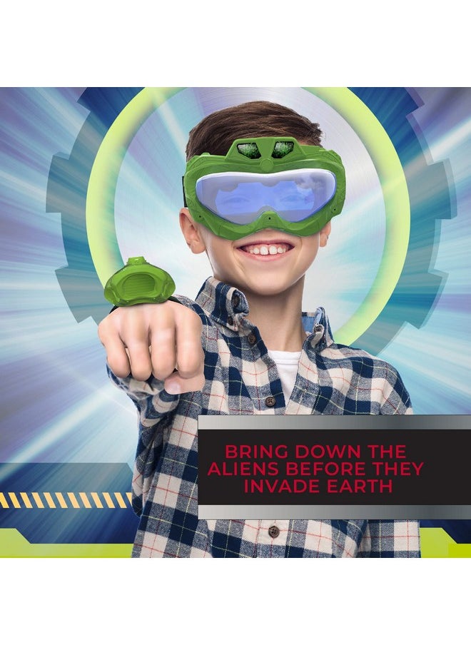 Fotorama Alien Vision Action Game New Version, Shoot Roaring Aliens, Wrist Blaster, Space Goggles, Indoor, Outdoor & Dark Play, Hand-Eye Coordination, Motor Skills, Fun Challenging Games for Kids