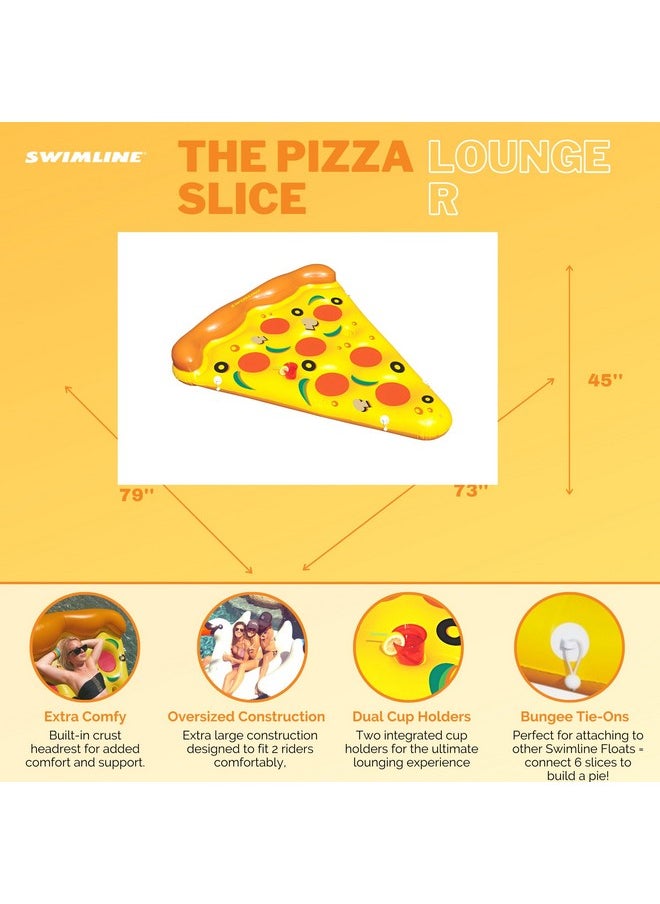 Swimline Inflatable Pizza Slice Pool Float, Multicolor