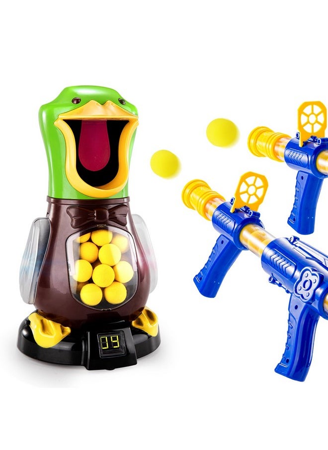 BABY HOME Babyhome Duck Shooting Toys for Kids 3-5 Years, 2 Packs of Toy Foam Blasters with Movable Target, Interactive Competition Game Gift for Boys and Girls Ages 6 7 8 9+ Years Old