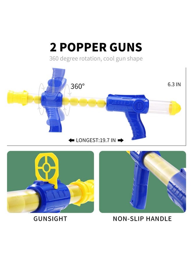 BABY HOME Babyhome Duck Shooting Toys for Kids 3-5 Years, 2 Packs of Toy Foam Blasters with Movable Target, Interactive Competition Game Gift for Boys and Girls Ages 6 7 8 9+ Years Old