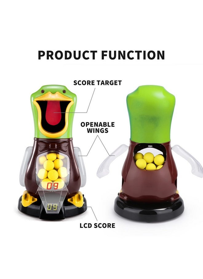 BABY HOME Babyhome Duck Shooting Toys for Kids 3-5 Years, 2 Packs of Toy Foam Blasters with Movable Target, Interactive Competition Game Gift for Boys and Girls Ages 6 7 8 9+ Years Old