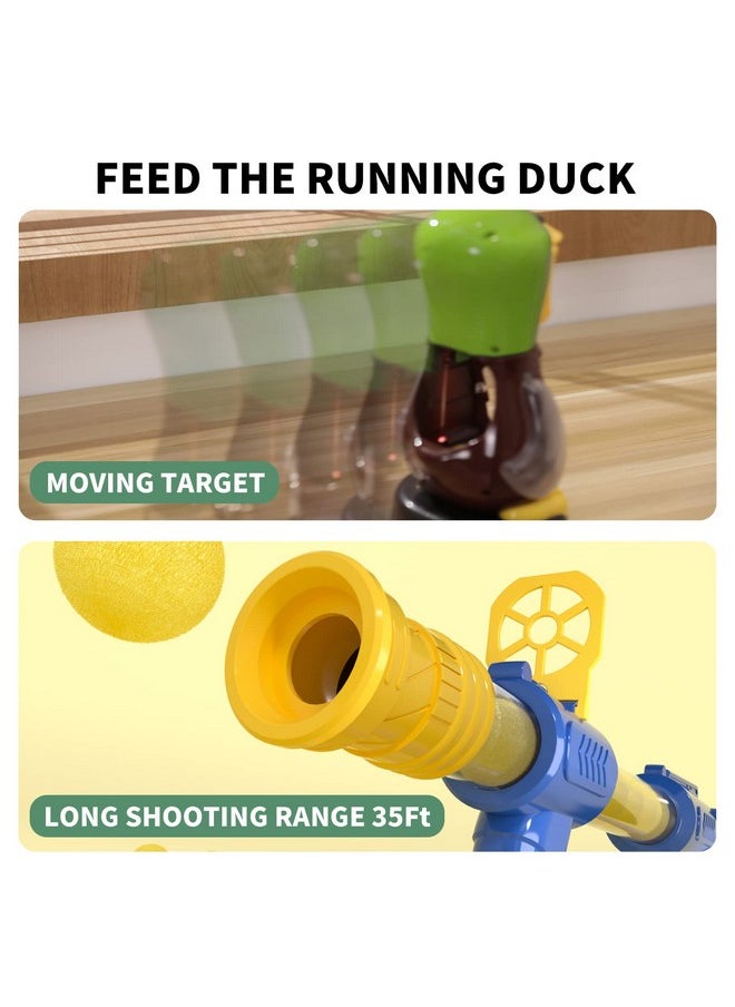 BABY HOME Babyhome Duck Shooting Toys for Kids 3-5 Years, 2 Packs of Toy Foam Blasters with Movable Target, Interactive Competition Game Gift for Boys and Girls Ages 6 7 8 9+ Years Old