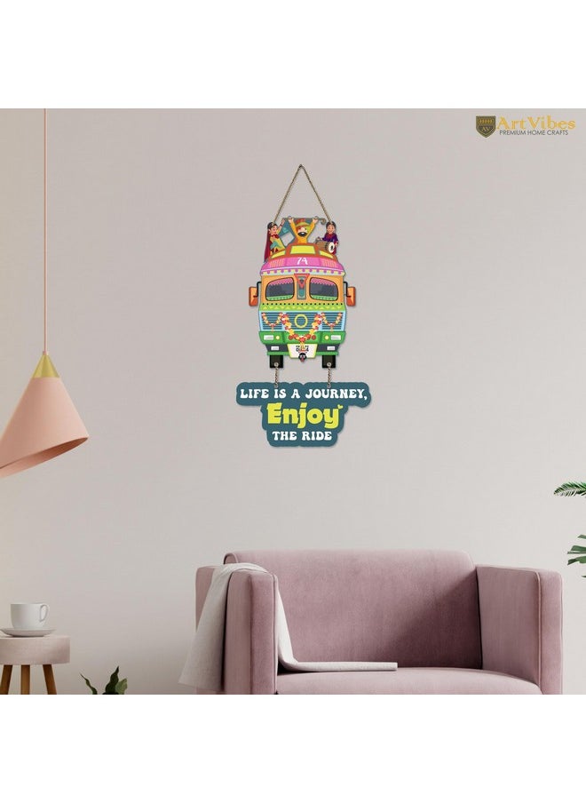 Artvibes Travel Quotes Wood Wall Hanging with Quotes for Home Decor | Office | Gifts | Living Room | Bedroom | Wooden Decorative Item | Modern Decoration | Designer Artworks Hanger (WH_5730N)