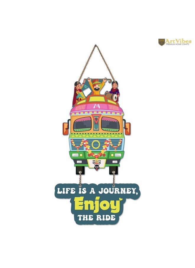 Artvibes Travel Quotes Wood Wall Hanging with Quotes for Home Decor | Office | Gifts | Living Room | Bedroom | Wooden Decorative Item | Modern Decoration | Designer Artworks Hanger (WH_5730N)