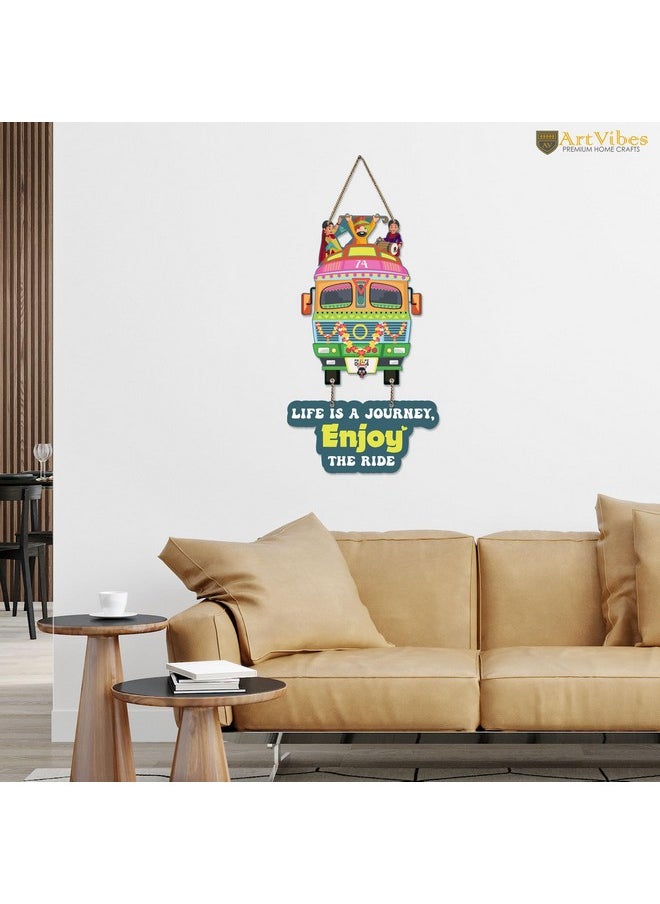 Artvibes Travel Quotes Wood Wall Hanging with Quotes for Home Decor | Office | Gifts | Living Room | Bedroom | Wooden Decorative Item | Modern Decoration | Designer Artworks Hanger (WH_5730N)