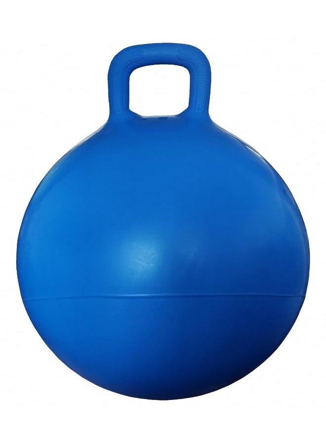 AppleRound Space Hopper Ball with Air Pump: 28in/70cm Diameter for Age 13 and Up, Kangaroo Bouncer, Hippity Hoppity Hop Ball for Teens and Adults, Plain Color (Blue)