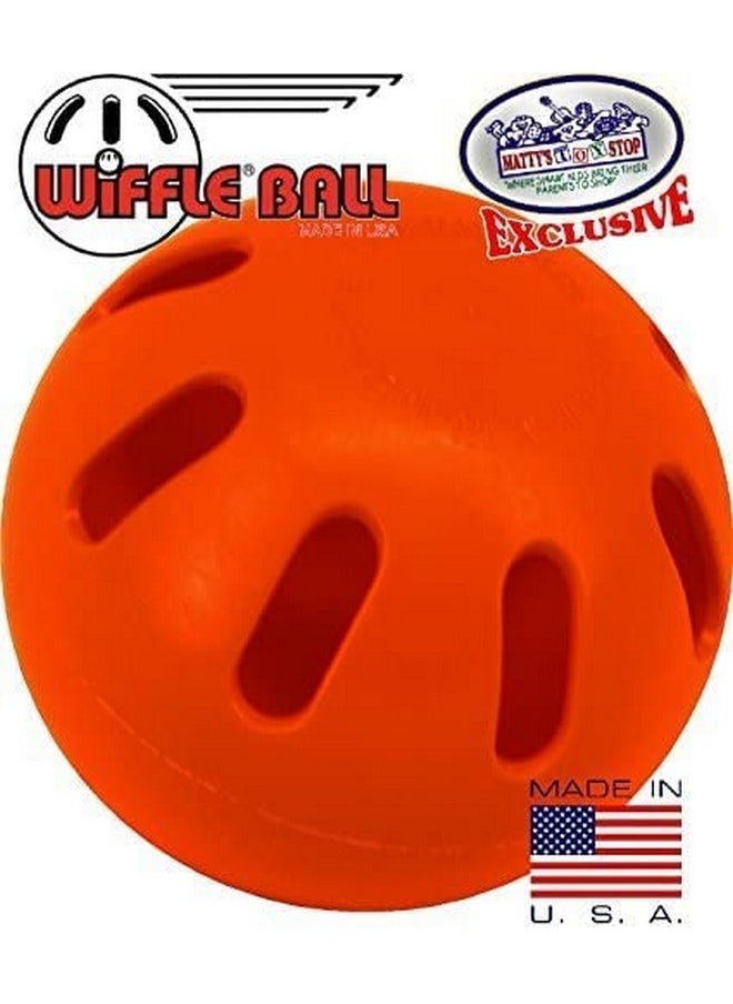 Matty's Toy Stop Wiffle Balls Green, Orange & Yellow Official Size Baseballs Set Exclusive Colors Bundle - 12 Pack (4 Green, 4 Orange & 4 Yellow)
