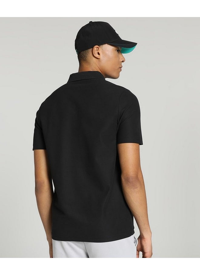 Puma Men's Solid Regular Fit T-Shirt (621154_Black M)