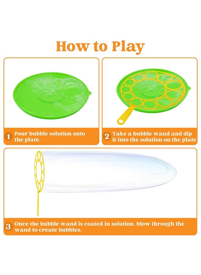 JOYIN Big Bubble Wands Set Bulk for Kids Summer Outdoor Activity Party Favors, 18 Pcs Giant Bubble Maker with Tray, 12
