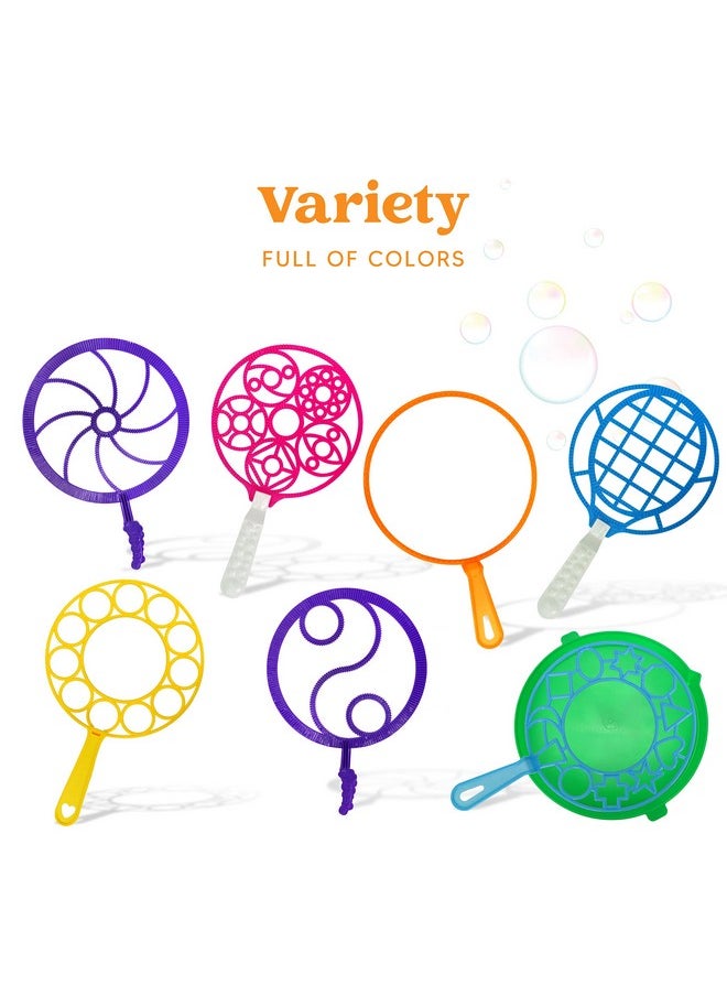 JOYIN Big Bubble Wands Set Bulk for Kids Summer Outdoor Activity Party Favors, 18 Pcs Giant Bubble Maker with Tray, 12