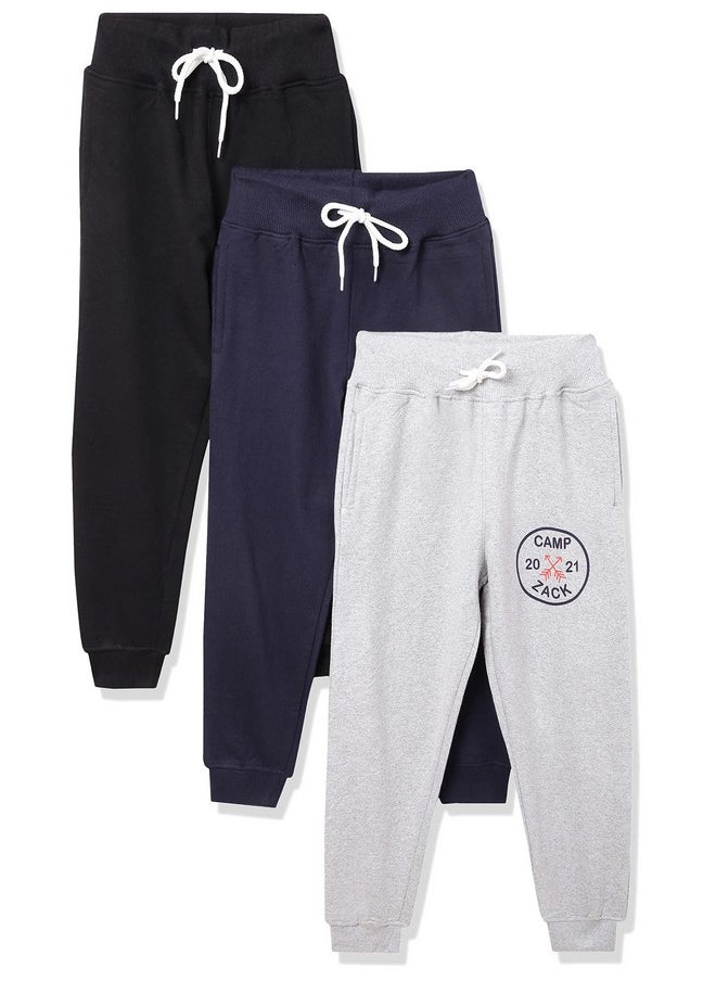 T2F Boy's Regular Track Pants (BYSJOG3P01_Multicolor 2_3-4 Years)
