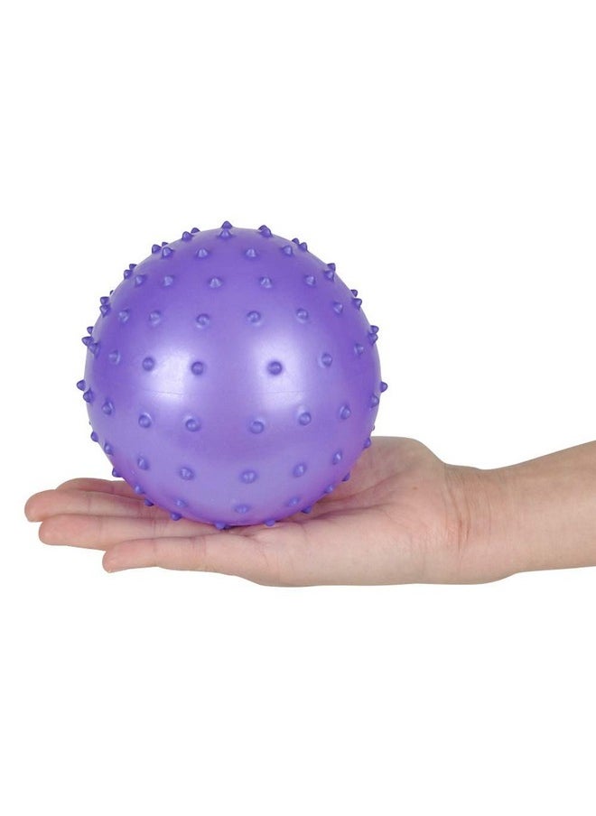 Bedwina Knobby Balls - (Pack of 6) Bulk 7 Inch Sensory Balls and Spiky Massage Stress Balls for Toddlers, with Pump, Fun Bouncy Toddler Balls for Kids Party Favors, Stocking Stuffers