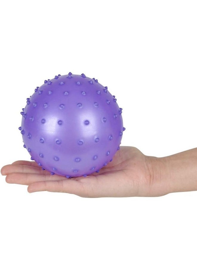Bedwina Knobby Balls - (Pack of 6) Bulk 7 Inch Sensory Balls and Spiky Massage Stress Balls for Toddlers, with Pump, Fun Bouncy Toddler Balls for Kids Party Favors, Stocking Stuffers