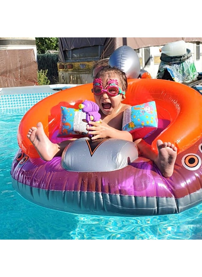 SWIMLINE ORIGINAL Inflatable UFO Spaceship Pool Float Ride On With Fun Constant Flow Laser Ray Gun Water Squirter For Kids | Cool Retro Style | For Beach Ocean Pool Lake | Extra Thick Large Floatie