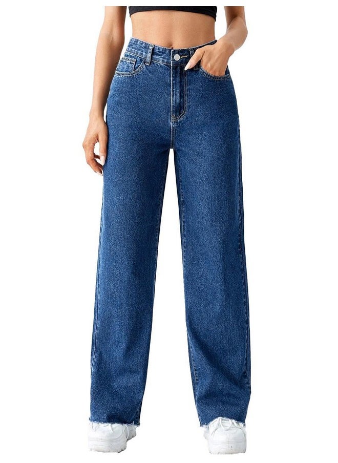 KOTTY Women's High Rise Cotton Lycra Blend Ankle Length Relaxed Fit Jeans