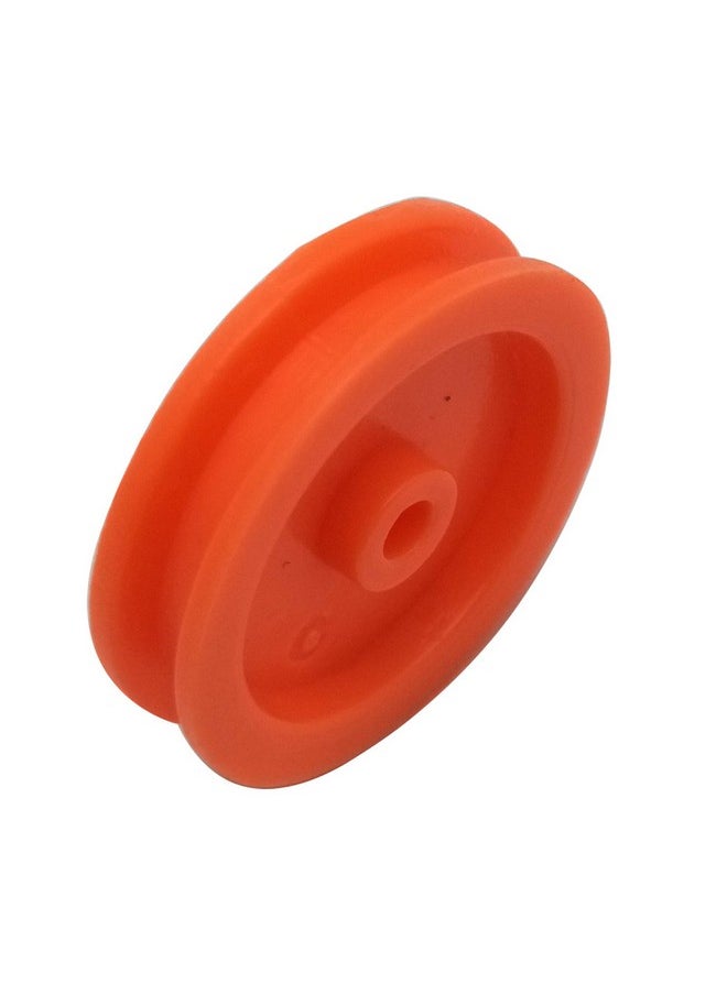 EUDAX 100 Pcs 2mm Hole Orange Plastic Belt Pulley for DIY RC Toy Car Airplane