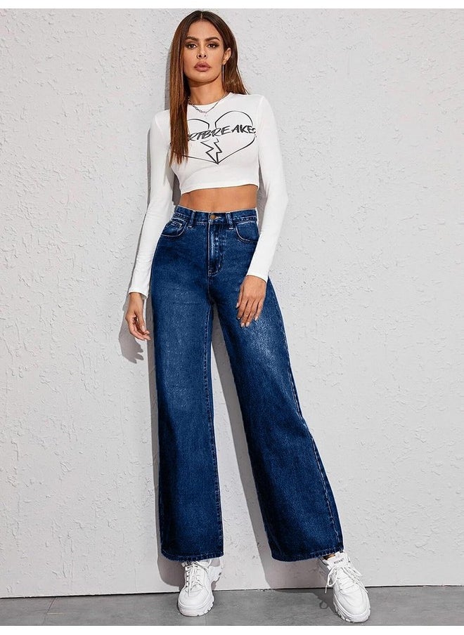 KOTTY Womens High Rise Cotton Lycra Jeans(Faded Blue,32)