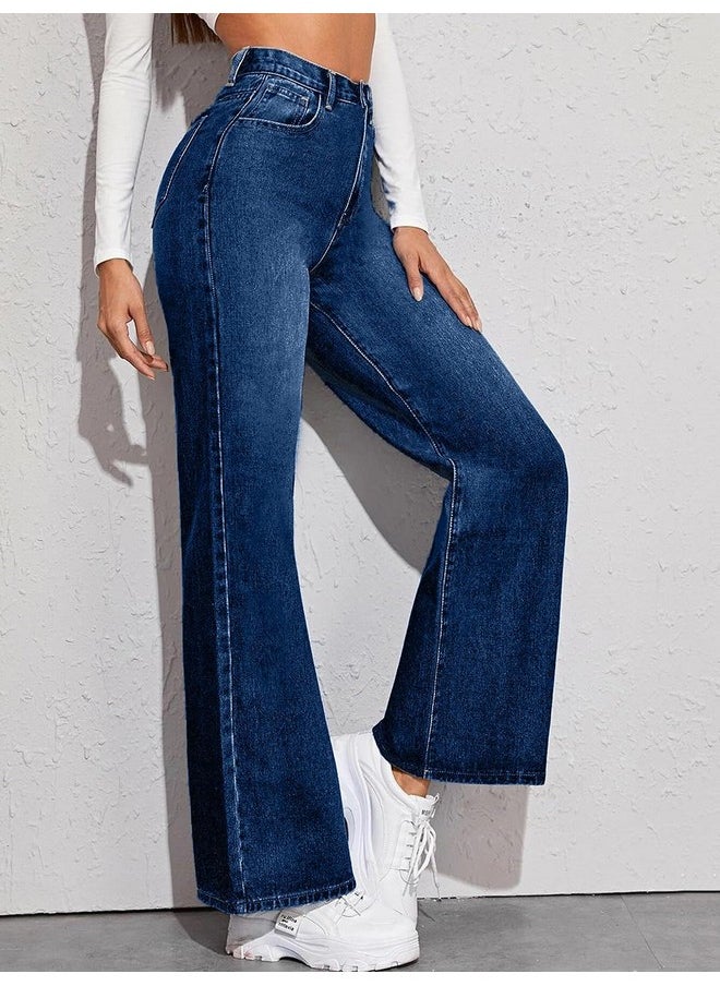 KOTTY Womens High Rise Cotton Lycra Jeans(Faded Blue,32)