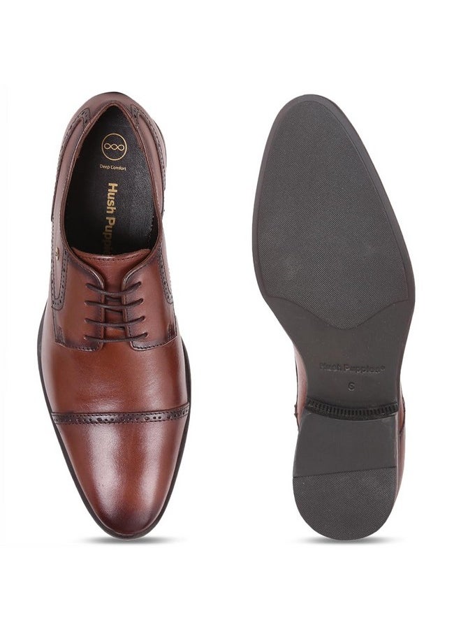 Hush Puppies Men's Newyork - Toecap Formal (8244883_Dark Brown_7 UK)