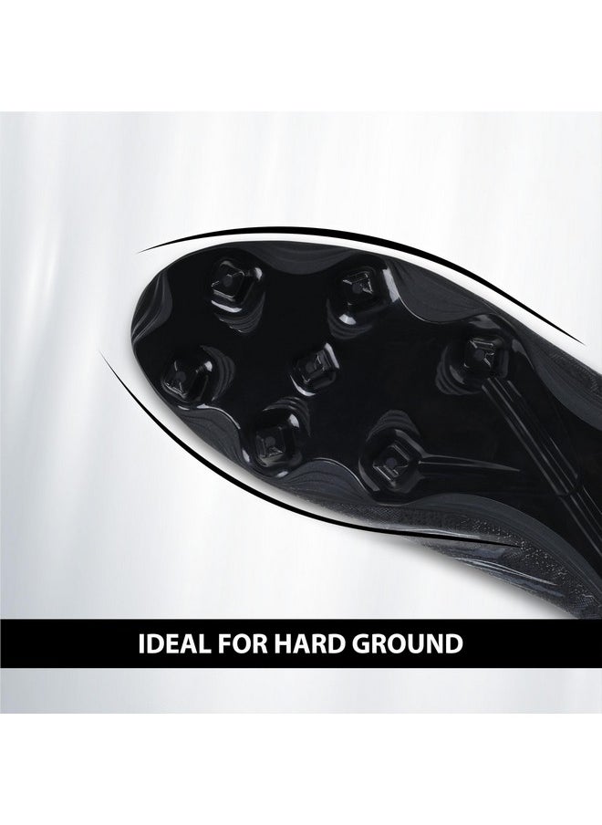 Nivia Carbonite 6.0 Football Stud for Men (Solid Black) Size - UK10