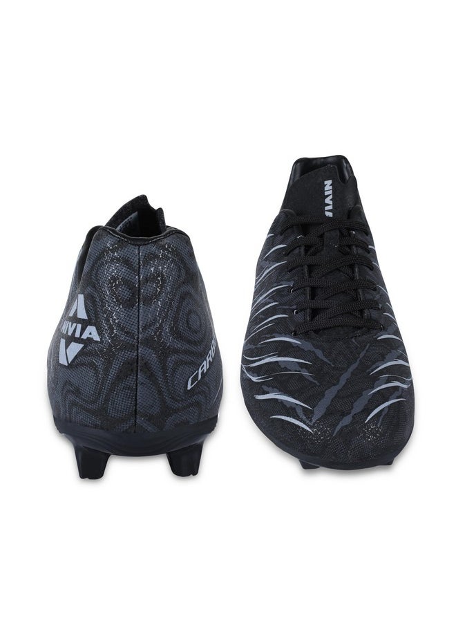 Nivia Carbonite 6.0 Football Stud for Men (Solid Black) Size - UK10