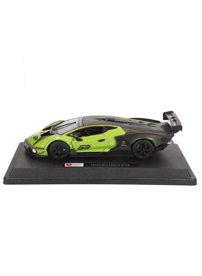 Bburago 18-28017 Lamborghini Essenza SCV12 1:24 Scale Model car, Green/Black