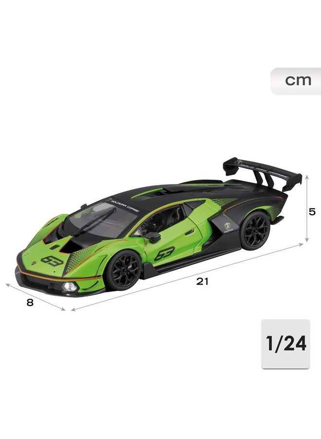Bburago 18-28017 Lamborghini Essenza SCV12 1:24 Scale Model car, Green/Black