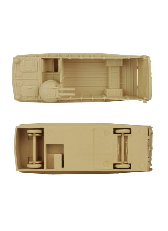 BMC Classic Marx Landing Craft - 4pc Tan vs. OD Green Plastic Army Men Vehicles