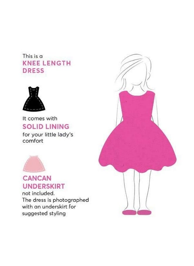 Hopscotch Girls Sleeveless Polka Dot Print Party Dress in Pink Color for Ages 6-7 Years