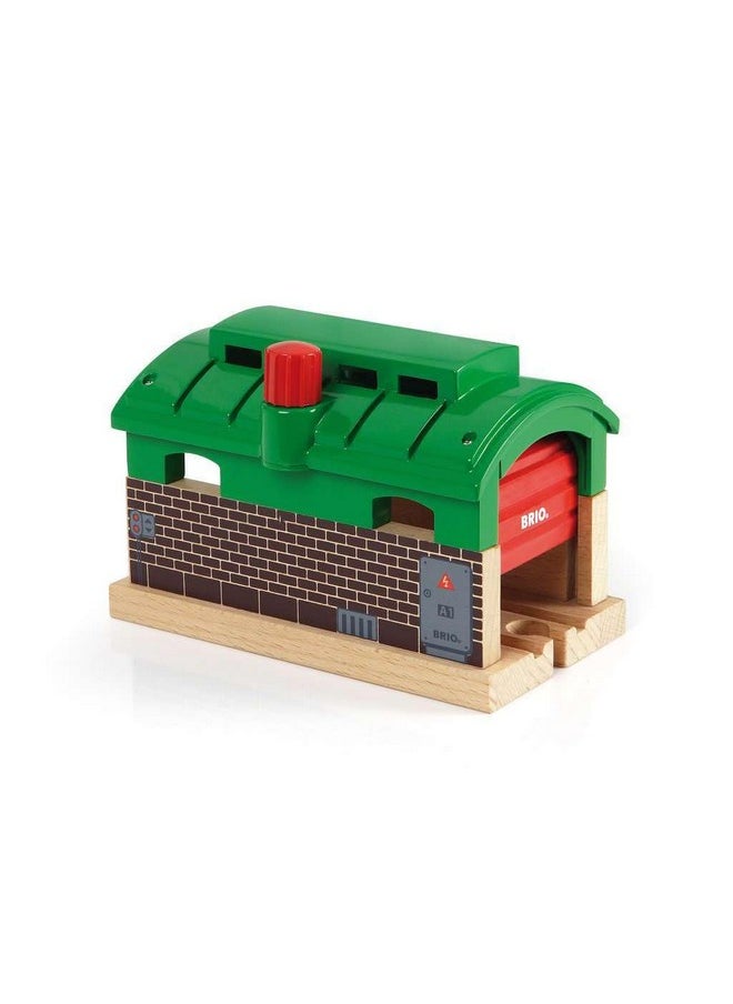 BRIO World 33574 - Train Garage - 1 Piece Wooden Toy Train Accessory for Kids Age 3 and Up