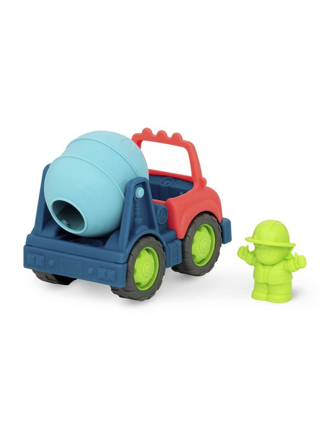 Battat- Wonder Wheels- Set Of 3 Mini Toy Trucks For Kids, Toddlers - Dump Truck, Cement Truck, Tow Truck - Recyclable Materials- Mini Toy Characters- Construction- 1 year +