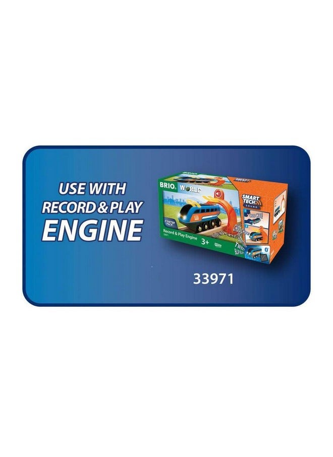 BRIO 33973 Smart Tech Sound Action Tunnel Station | Wooden Toy Train Set for Kids Age 3 and Up