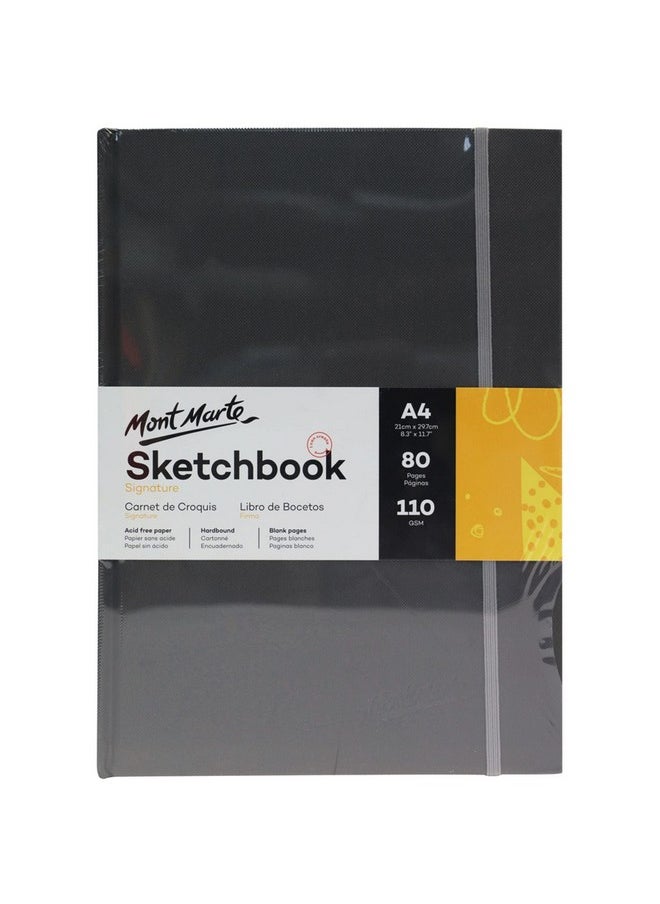 Mont Marte Sketchbook A4-80 Sheets - 110gsm g/m² -Paper - Drawing Book Ideal for Sketches and Drawings