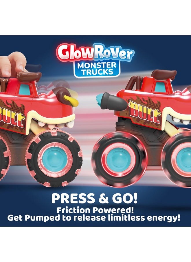JOYIN 3 Pack Monster Truck Toy - Motion Activated Light-Up Cars for Toddlers - Monster Treads Lightning Wheels - Baby Toy Present - Press & Go Cars for Boys Girls