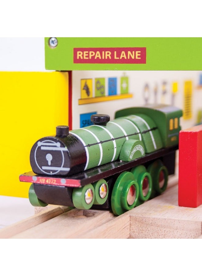 Bigjigs Rail Flying Scotsman Toy Train - Compatible with Most Major Wooden Railway & Train Set Brands, Replica Bigjigs Trains, Bigjigs Train Accessories