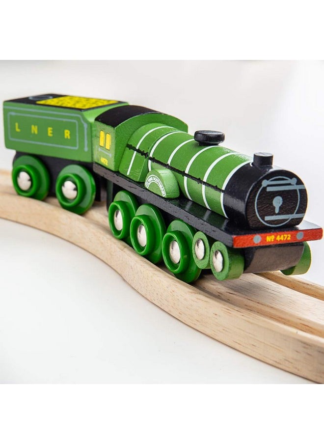 Bigjigs Rail Flying Scotsman Toy Train - Compatible with Most Major Wooden Railway & Train Set Brands, Replica Bigjigs Trains, Bigjigs Train Accessories
