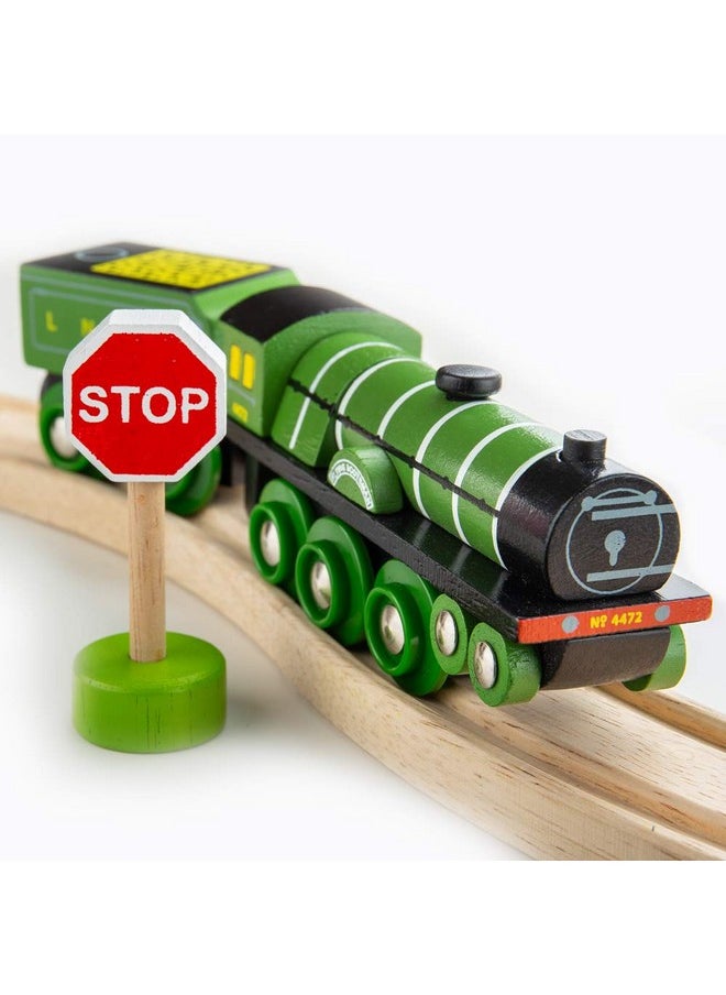Bigjigs Rail Flying Scotsman Toy Train - Compatible with Most Major Wooden Railway & Train Set Brands, Replica Bigjigs Trains, Bigjigs Train Accessories