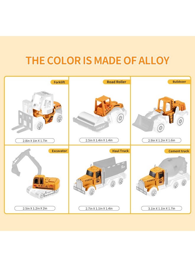 Toddler Toys for 3-9 Years Old Boys, Construction Toys Car Transport Vehicle W/Play Mat, Die-cast Alloy Engineering Vehicle Gifts for Age 3 4 5 6 Kids Child Boys Girls Birthday Party Favor