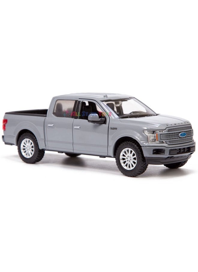 Motormax All Star Toys Exclusive 2019 Ford F-150 Limited Crew Cab Pickup Truck Abyss Gray 1/24 Diecast Model Car 79364 Grey